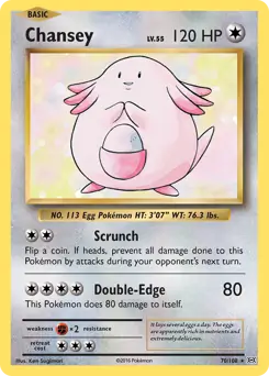 Pokémon TCG Chansey Holo 70/108 Evolutions