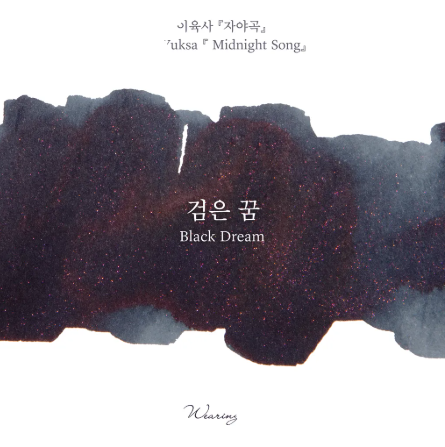 Wearingeul Korean Literature Fountain Pen Ink - Black Dream - The Ink Shoppe Philippines