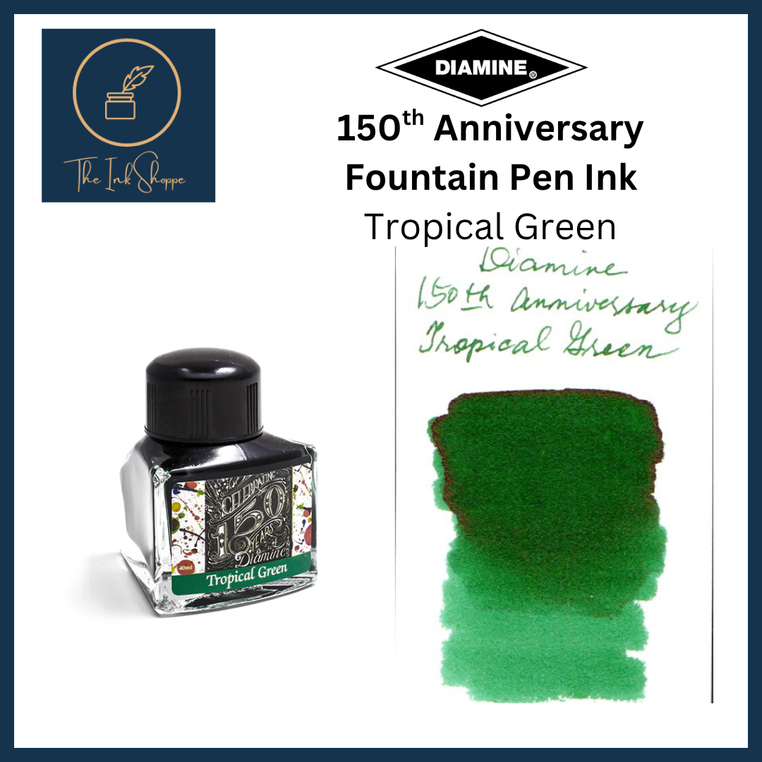 Diamine 150th Anniversary Fountain Pen Ink - Tropical Green
