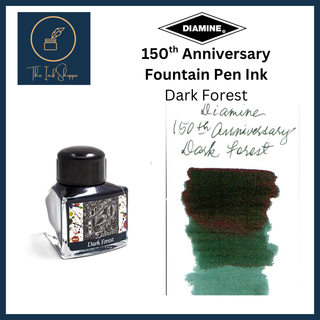 Diamine 150th Anniversary Fountain Pen Ink - Dark Forest