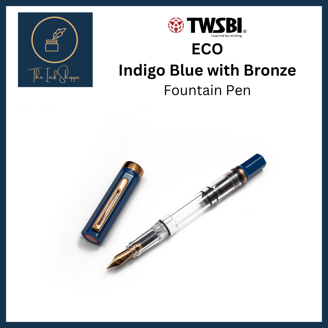 TWSBI ECO Fountain Pen - Indigo Blue with Bronze