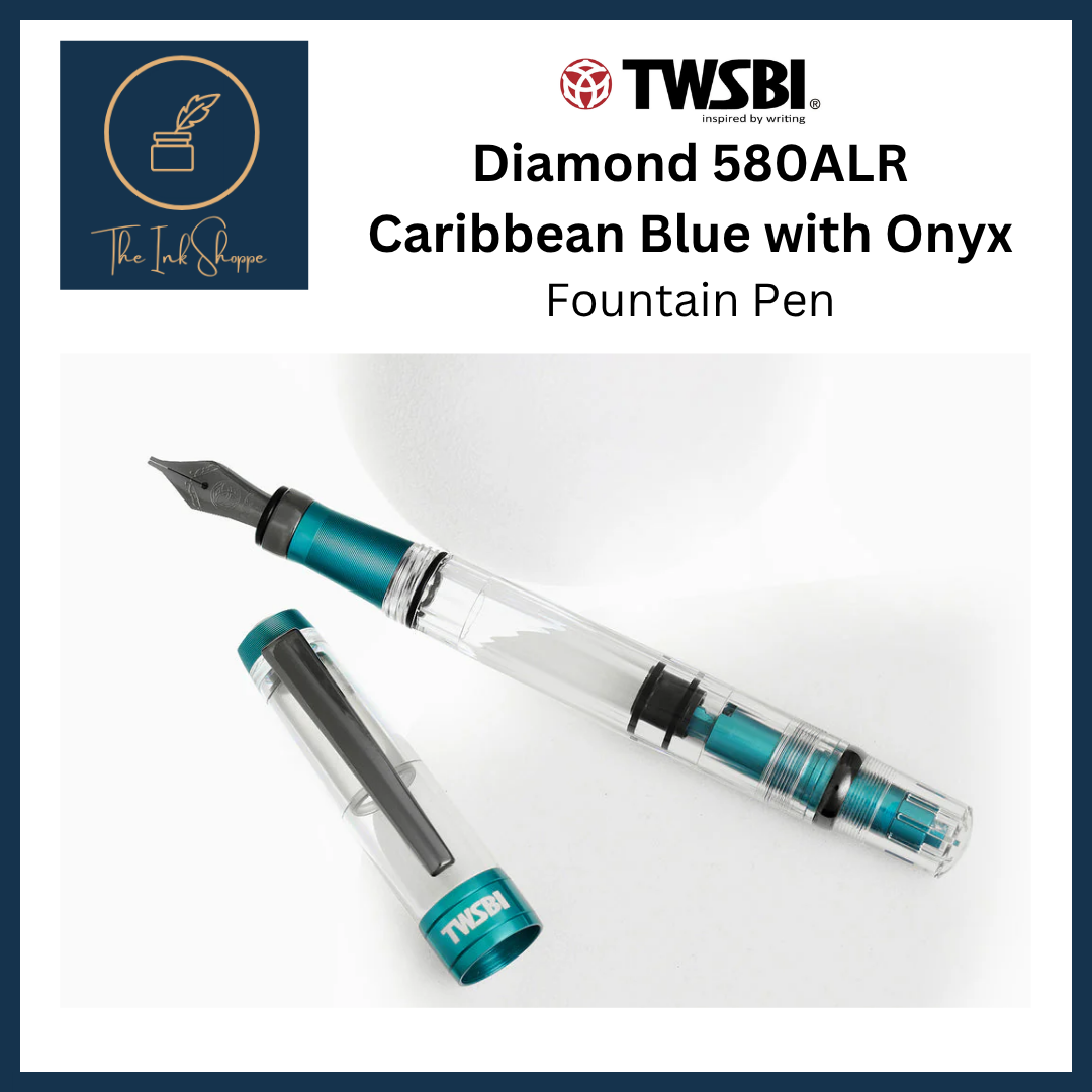TWSBI Diamond 580ALR Fountain Pen - Caribbean with Onyx