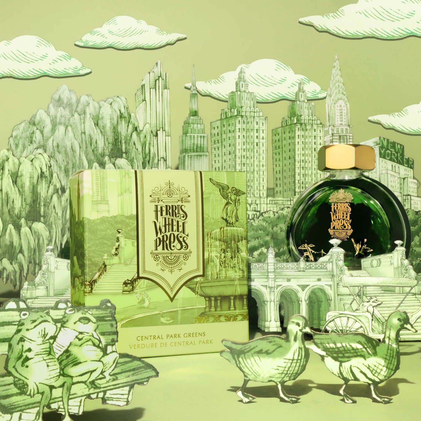Ferris Wheel Press Fountain Pen Ink - Central Park Greens - The Ink Shoppe Philippines