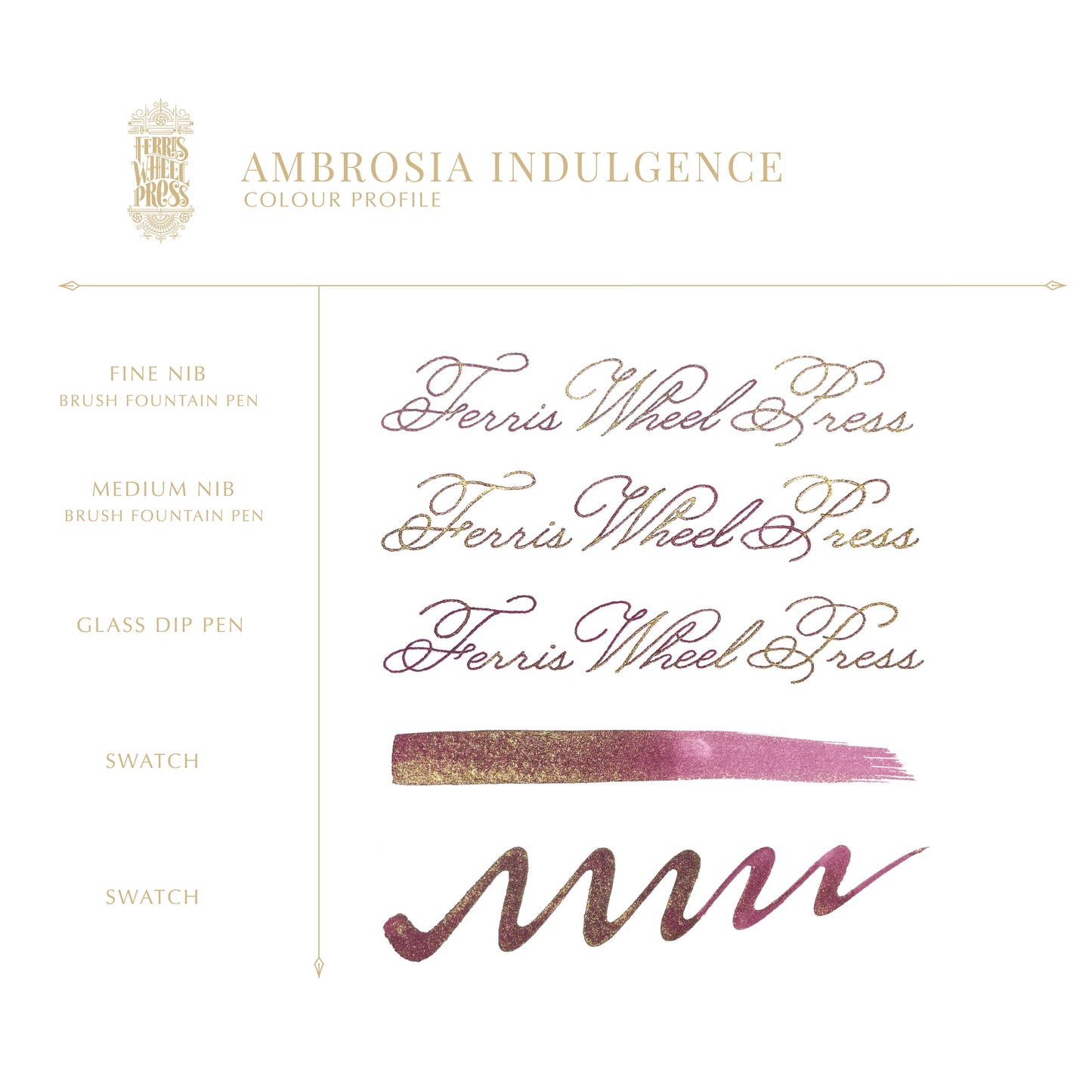 Ferris Wheel Press FerriTales Fountain Pen Ink - Ambrosia Indulgence