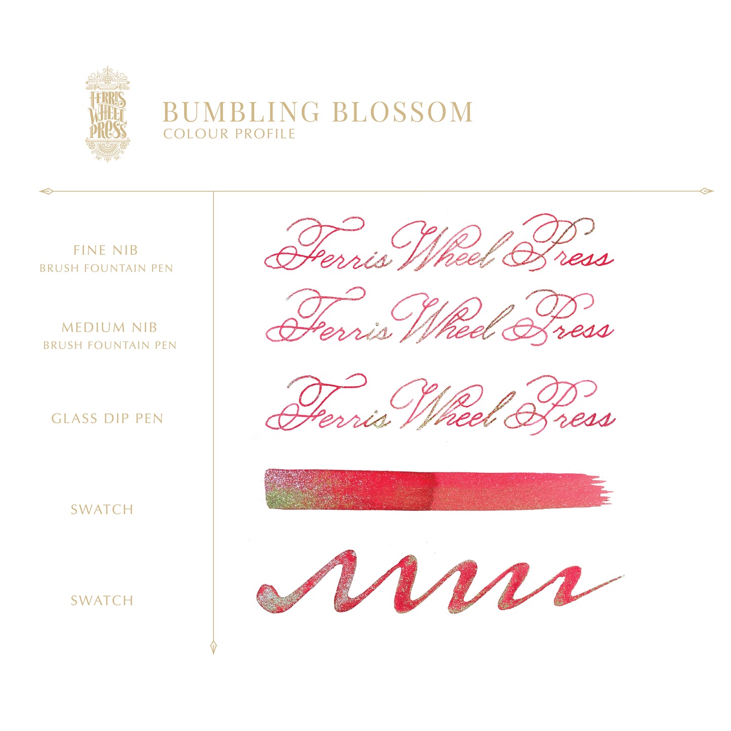 Ferris Wheel Press FerriTales Fountain Pen Ink - Bumbling Blossom - The Ink Shoppe Philippines