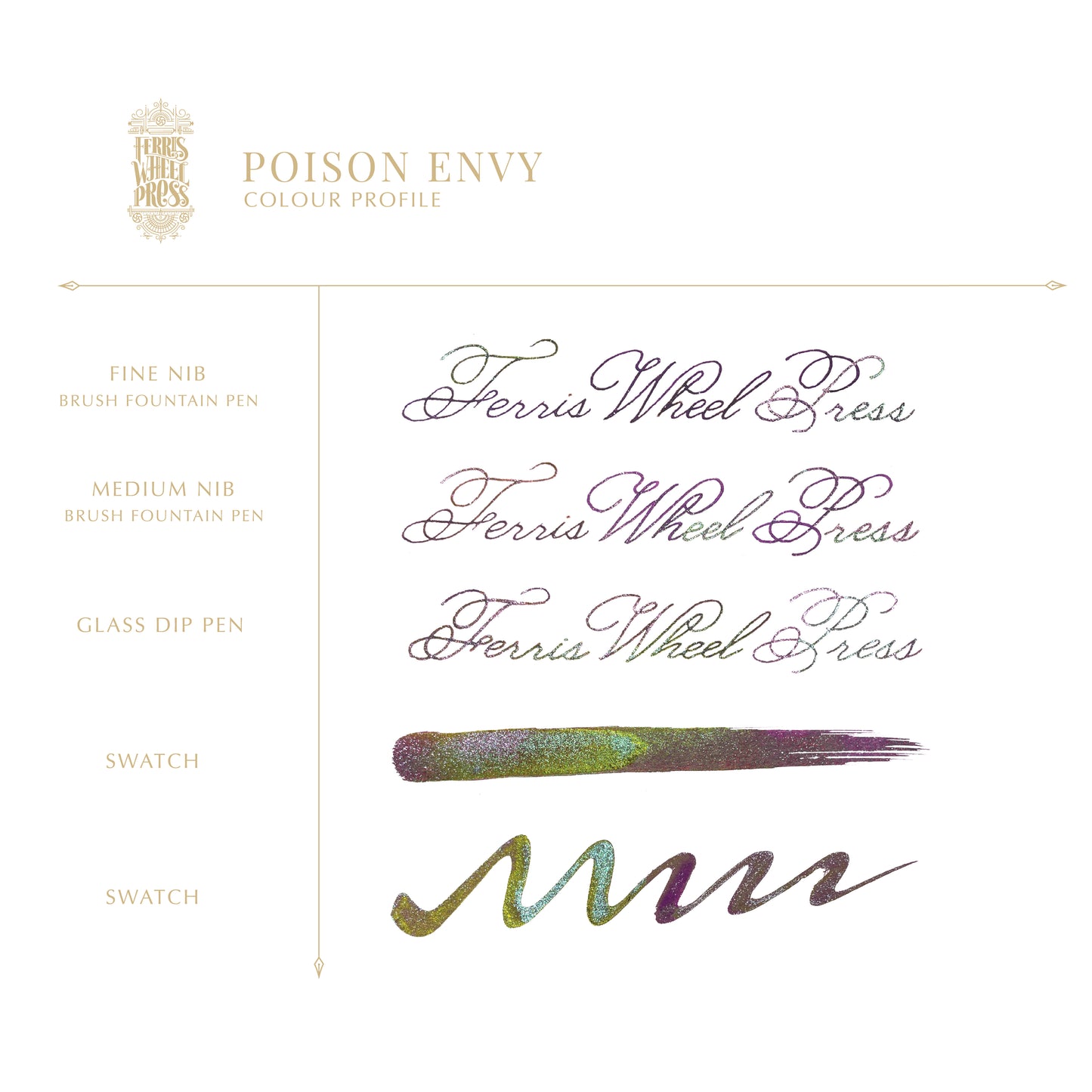 Ferris Wheel Press FerriTales Fountain Pen Ink - Poison Envy - The Ink Shoppe Philippines