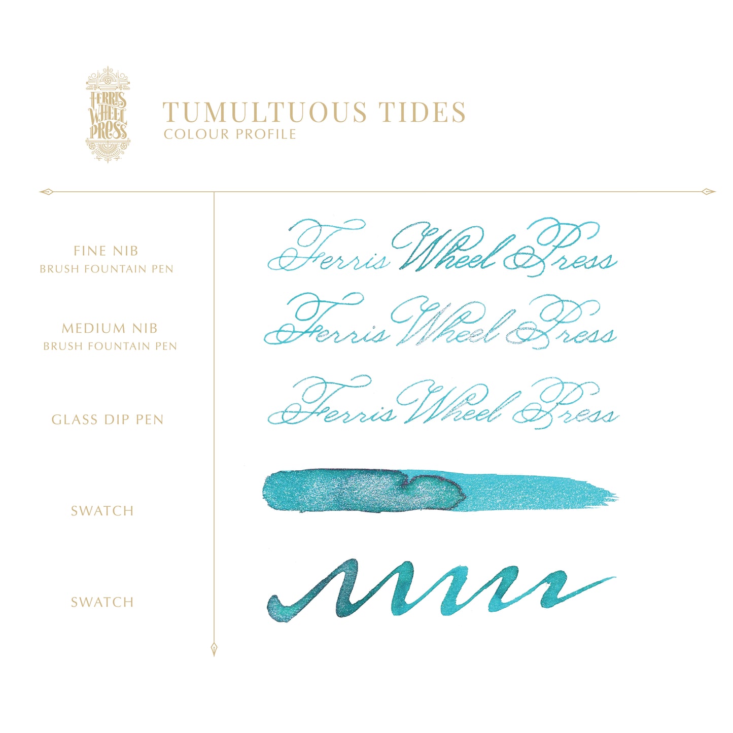 Ferris Wheel Press FerriTales Fountain Pen Ink - Tumultuous Tides - The Ink Shoppe Philippines