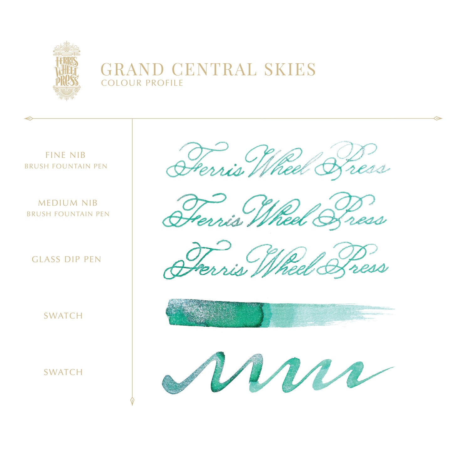 Ferris Wheel Press Fountain Pen Ink - Grand Central Skies - The Ink Shoppe Philippines