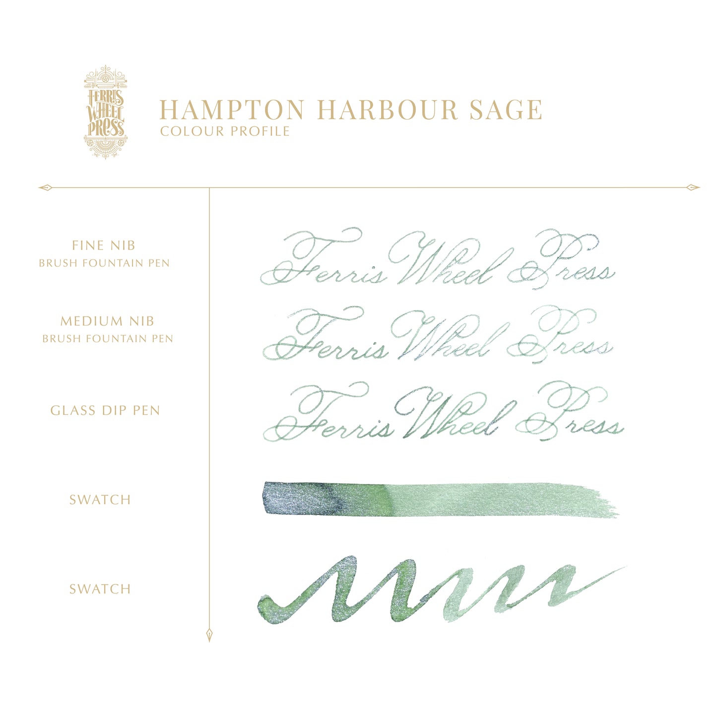 Ferris Wheel Press Fountain Pen Ink - Hampton Harbour Sage - The Ink Shoppe Philippines