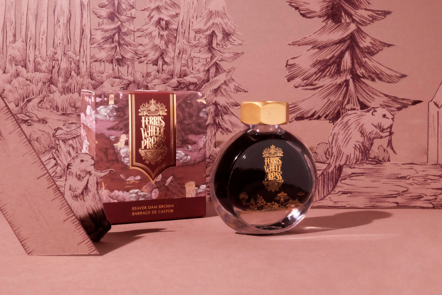 Ferris Wheel Press Fountain Pen Ink - Beaver Dam Brown - The Ink Shoppe Philippines