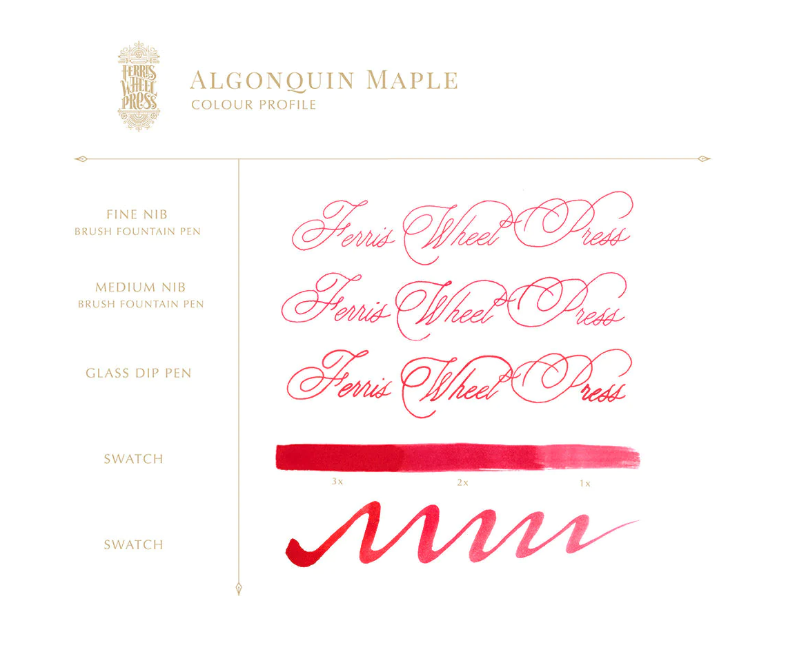Ferris Wheel Press Fountain Pen Ink - Algonquin Maple - The Ink Shoppe Philippines