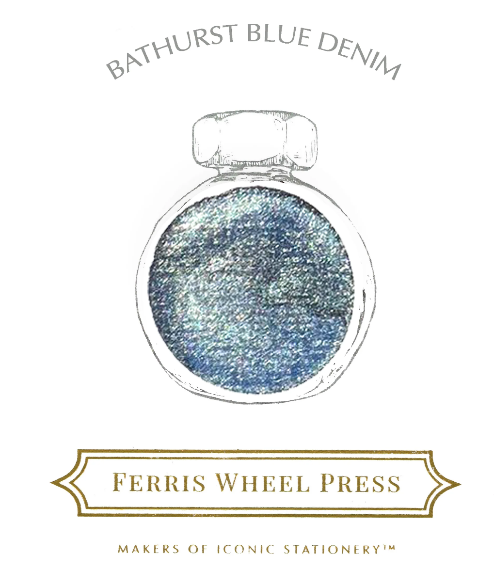 Ferris Wheel Press Fountain Pen Ink - Bathurst Blue Denim - The Ink Shoppe Philippines