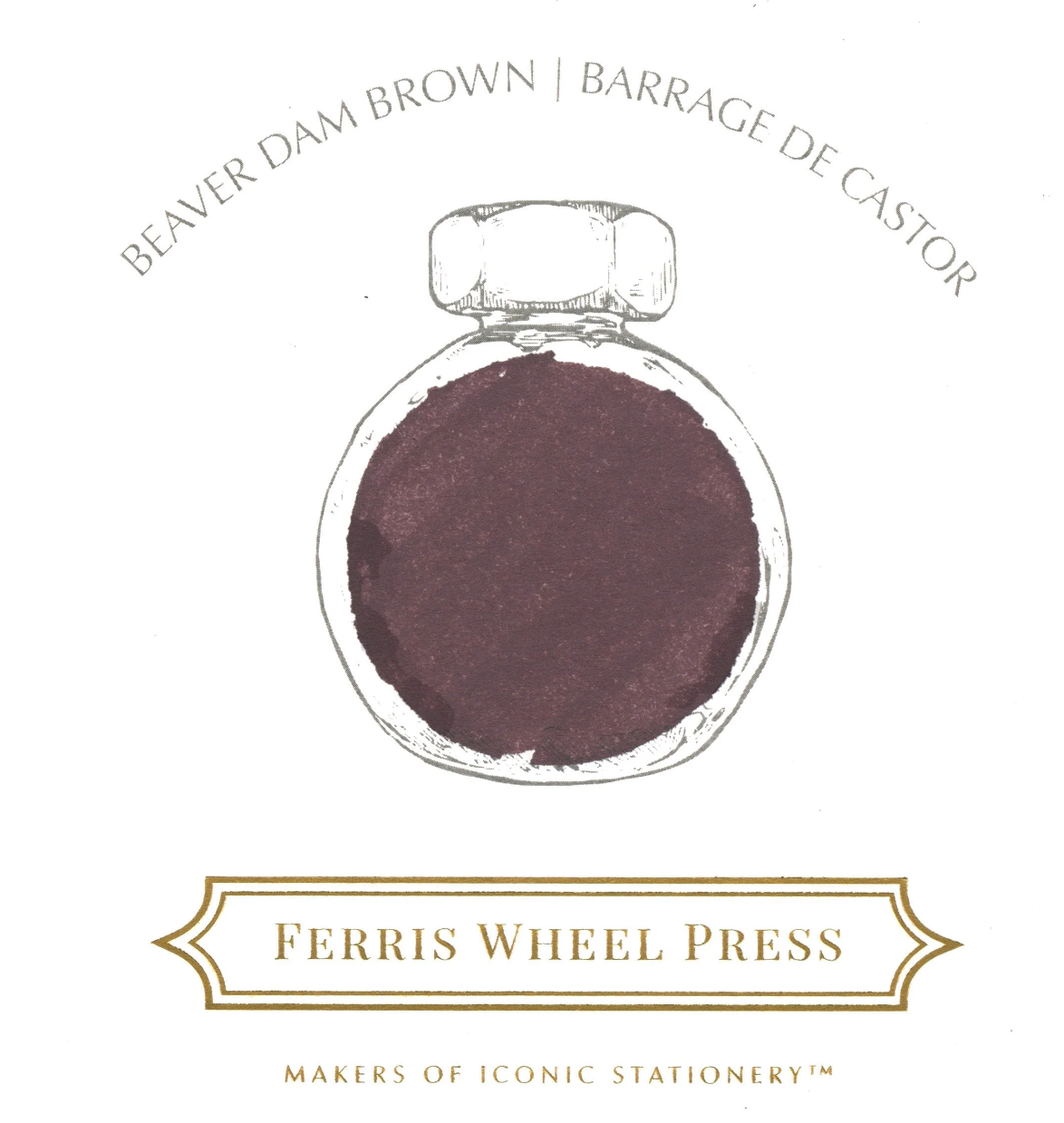 Ferris Wheel Press Fountain Pen Ink - Beaver Dam Brown - The Ink Shoppe Philippines