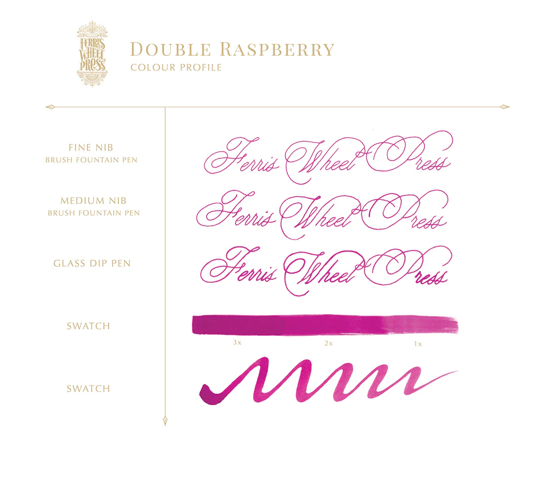 Ferris Wheel Press Fountain Pen Ink - Double Raspberry - The Ink Shoppe Philippines