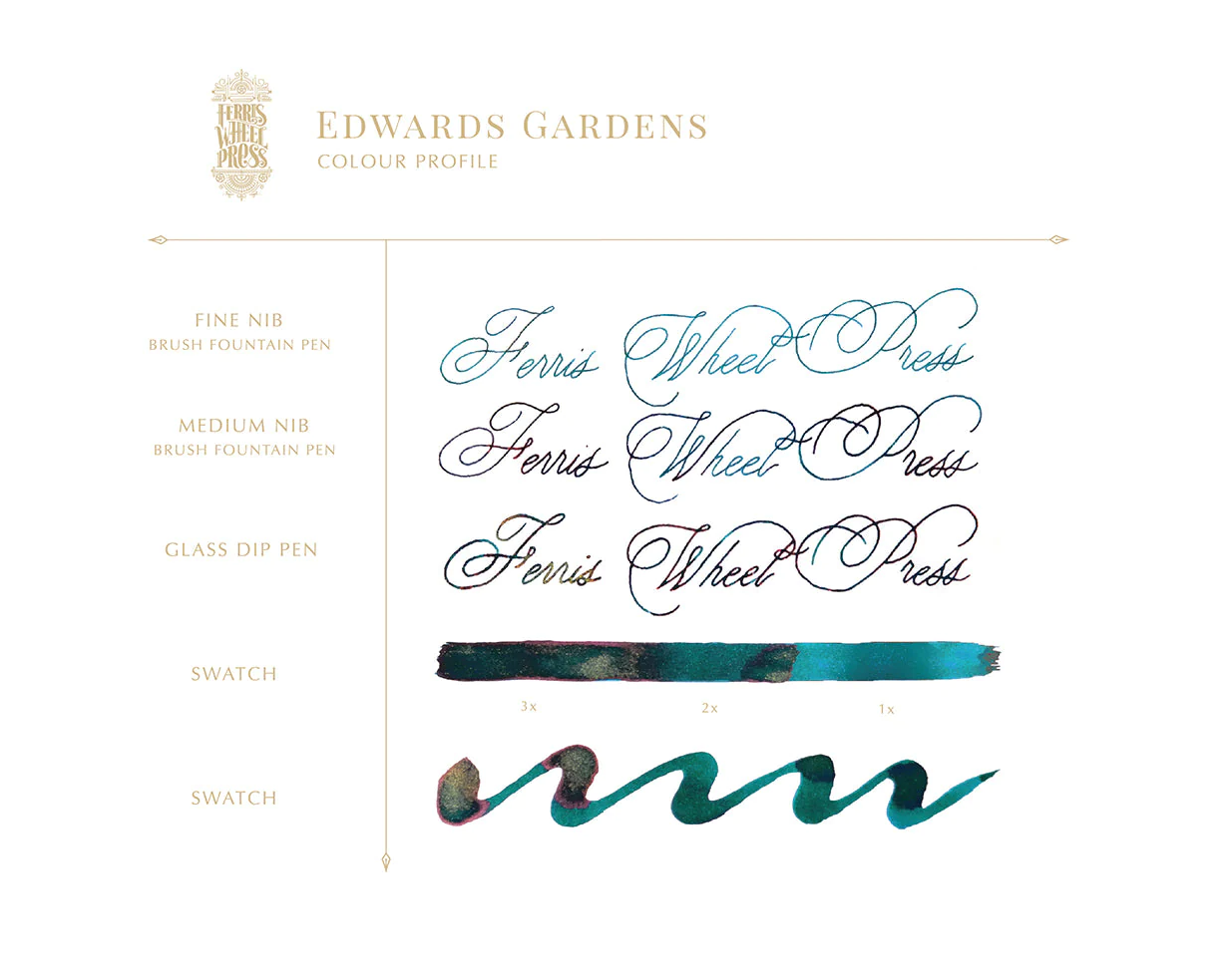 Ferris Wheel Press Fountain Pen Ink - Edwards Gardens - The Ink Shoppe Philippines
