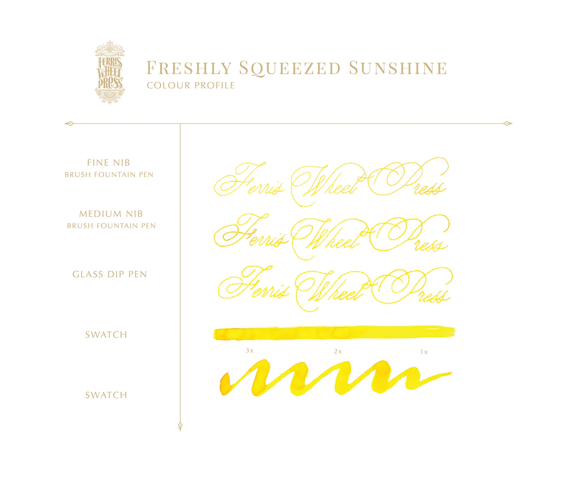 Ferris Wheel Press Fountain Pen Ink - Freshly Squeezed Sunshine - The Ink Shoppe Philippines