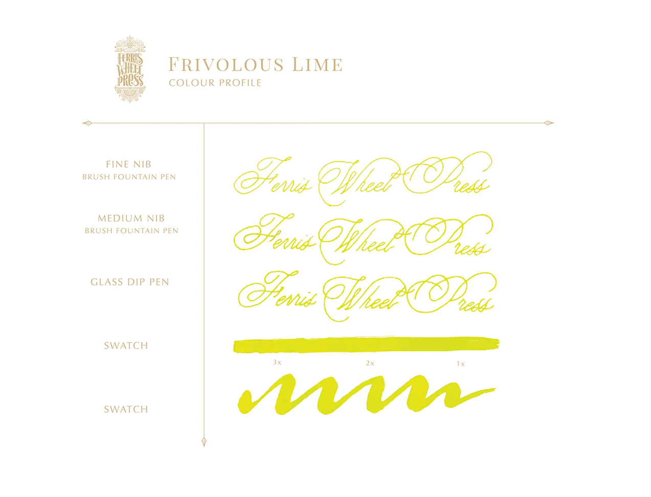 Ferris Wheel Press Fountain Pen Ink - Frivolous Lime - The Ink Shoppe Philippines