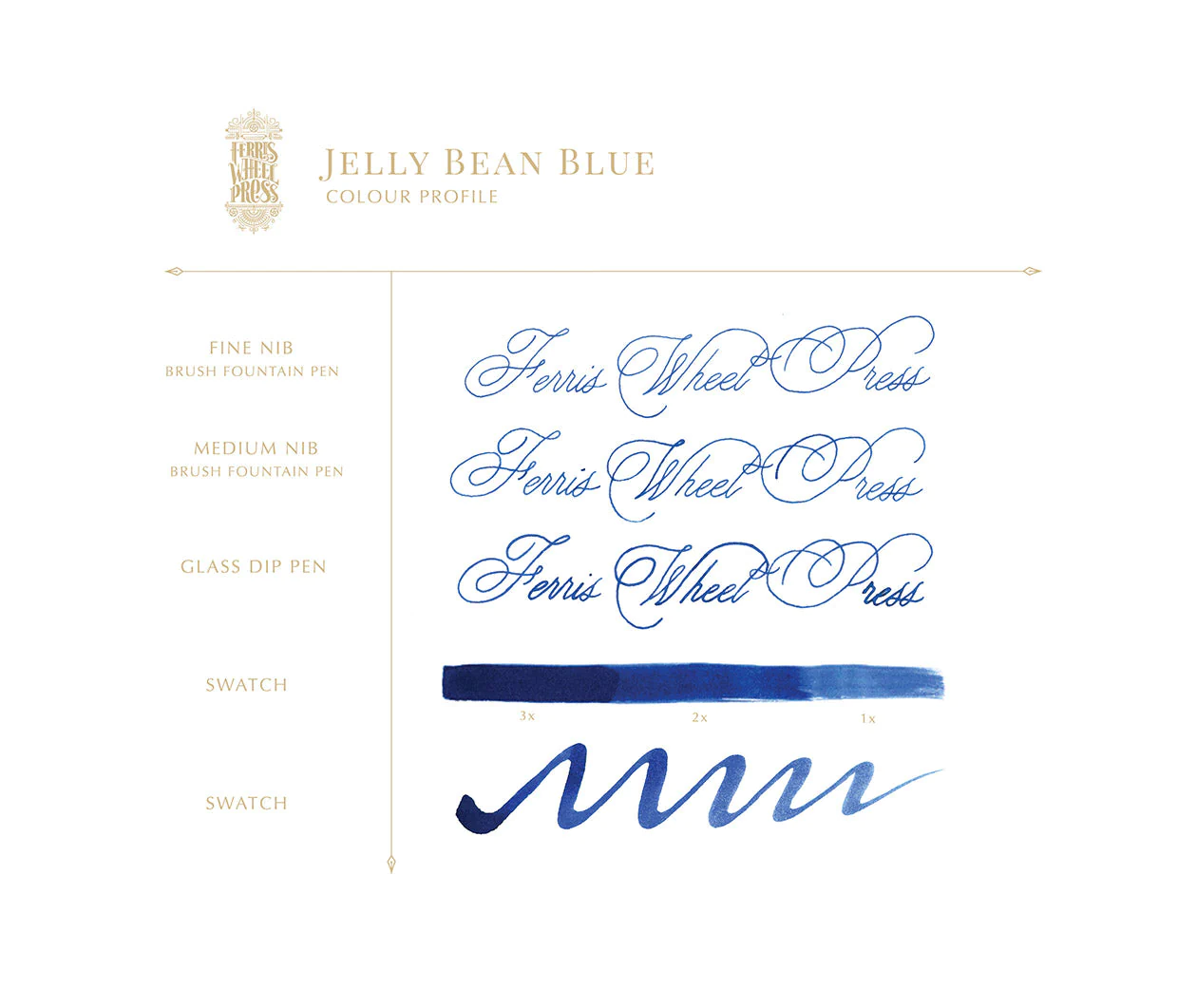 Ferris Wheel Press Fountain Pen Ink - Jelly Bean Blue - The Ink Shoppe Philippines