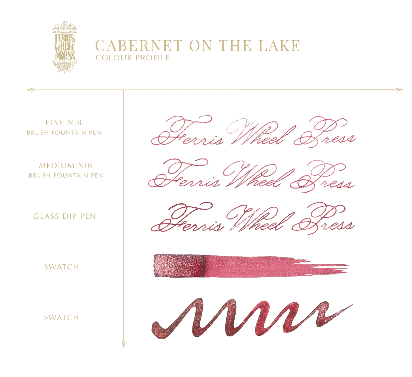 Ferris Wheel Press Fountain Pen Ink - Cabernet on the Lake - The Ink Shoppe Philippines
