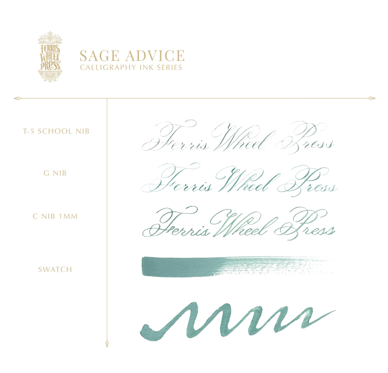 Ferris Wheel Press Calligraphy Ink - Sage Advice - The Ink Shoppe Philippines