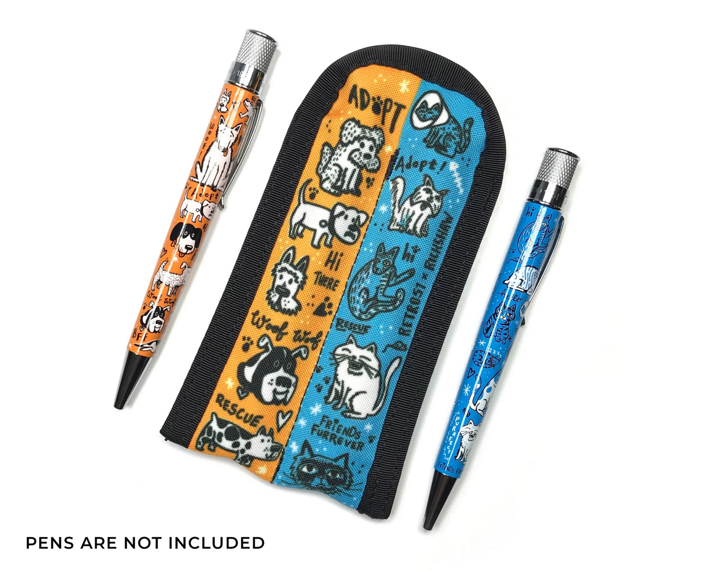 Retro 1951 x Rickshaw Bagworks - "Dog & Cat Rescue 4" Double Pen Sleeve - The Ink Shoppe Philippines