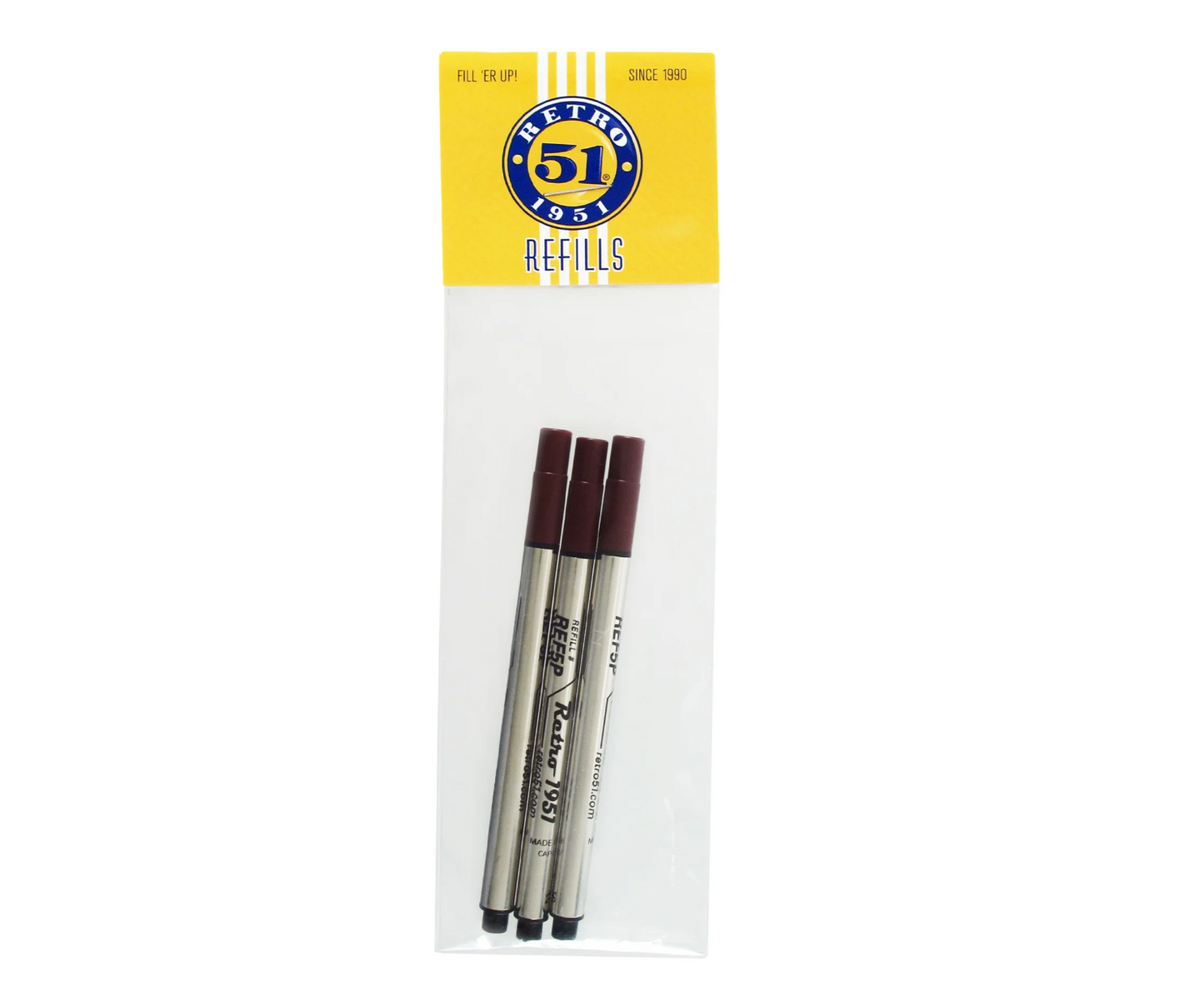 Retro 1951 - Black Capless Rollerball Refill 3 Pack - The Ink Shoppe Philippines