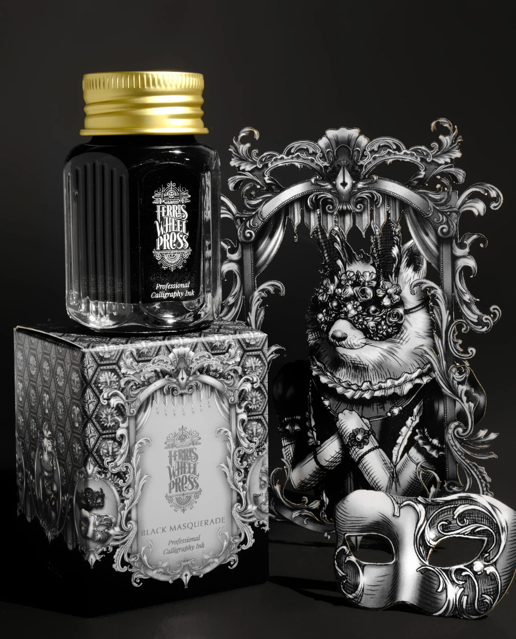 Ferris Wheel Press Calligraphy Ink - Black Masquerade - The Ink Shoppe Philippines
