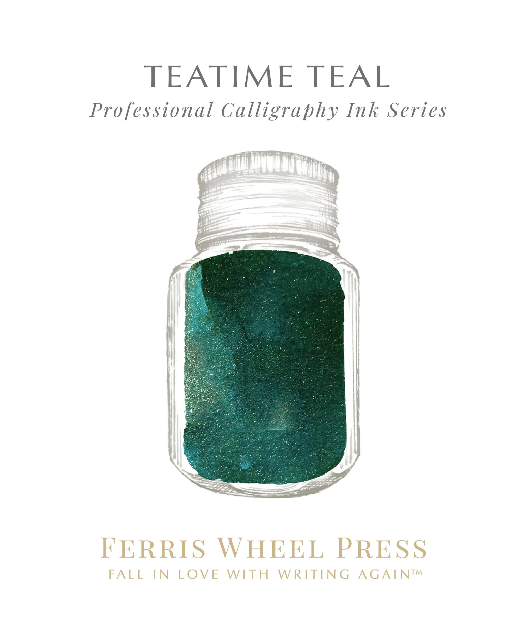 Ferris Wheel Press Calligraphy Ink - Teatime Teal - The Ink Shoppe Philippines