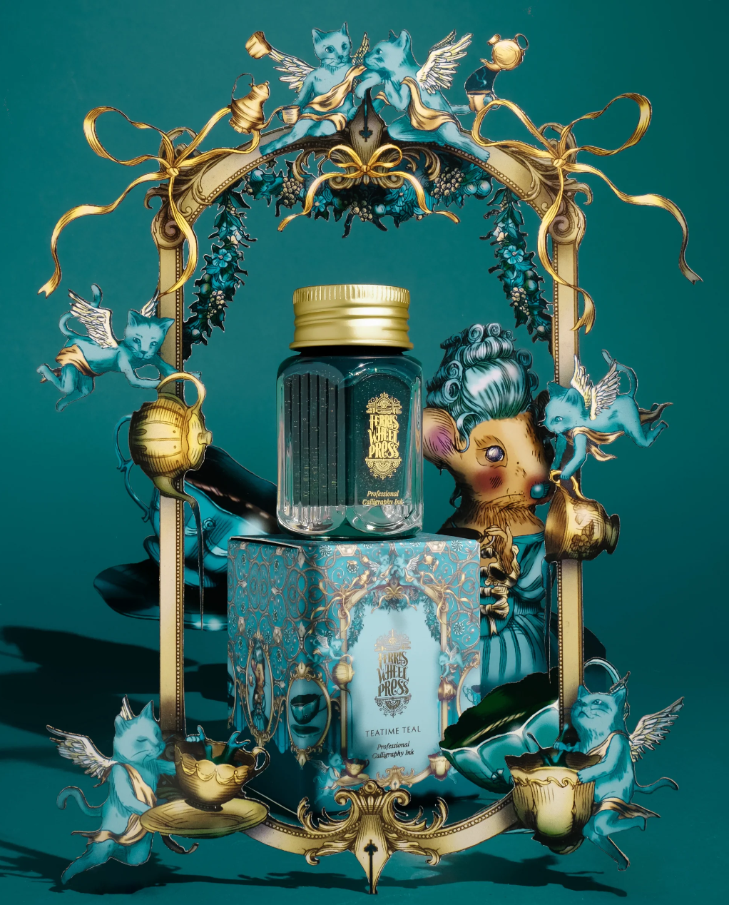 Ferris Wheel Press Calligraphy Ink - Teatime Teal - The Ink Shoppe Philippines