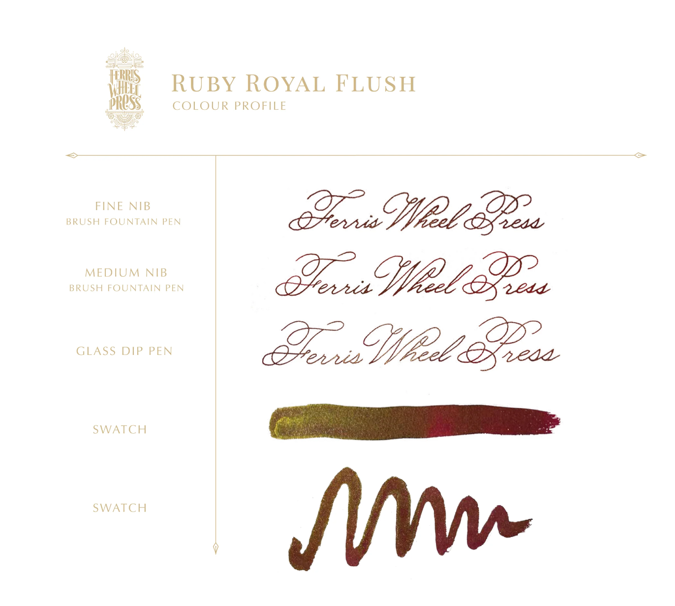 Ferris Wheel Press FerriTales Fountain Pen Ink - Ruby Royal Flush - The Ink Shoppe Philippines
