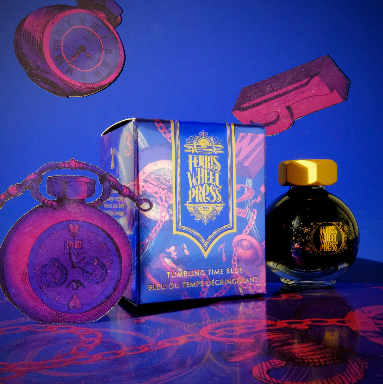 Ferris Wheel Press FerriTales Fountain Pen Ink - Tumbling Time Blue - The Ink Shoppe Philippines