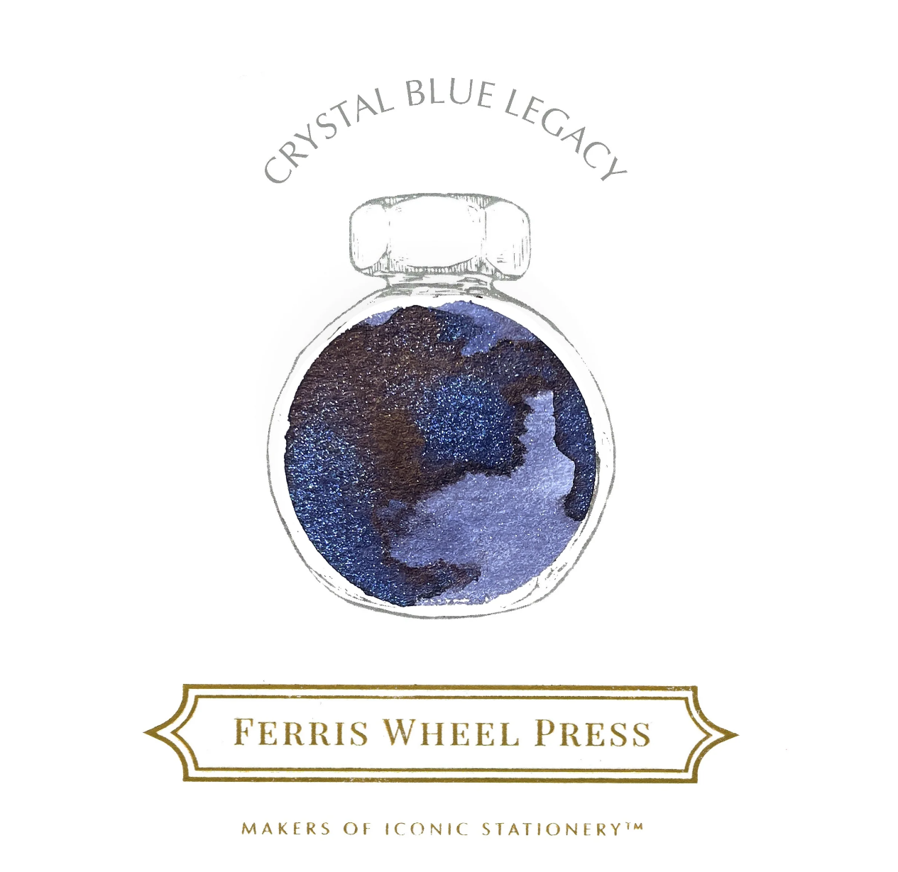 Ferris Wheel Press Fountain Pen Ink - Crystal Blue Legacy - The Ink Shoppe Philippines