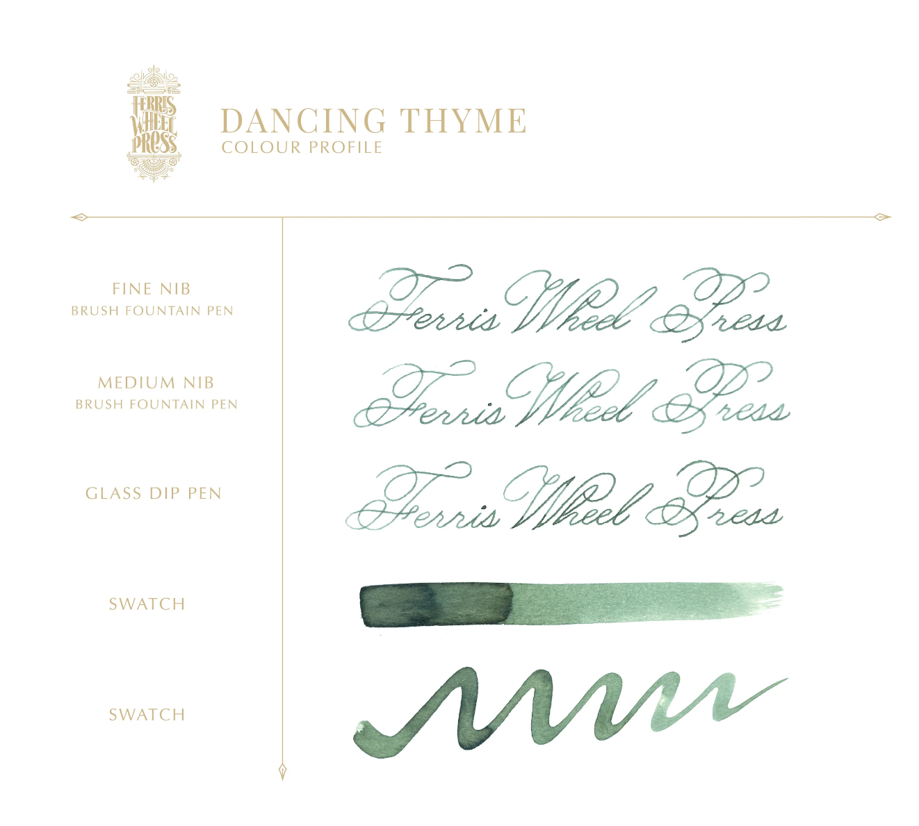 Ferris Wheel Press Fountain Pen Ink - Dancing Thyme - The Ink Shoppe Philippines