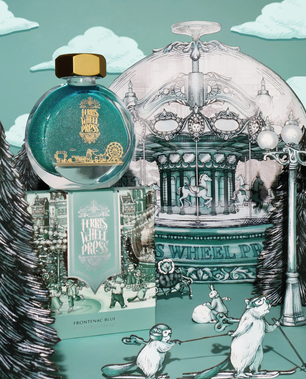 Ferris Wheel Press Fountain Pen Ink - Frontenac Blue - The Ink Shoppe Philippines