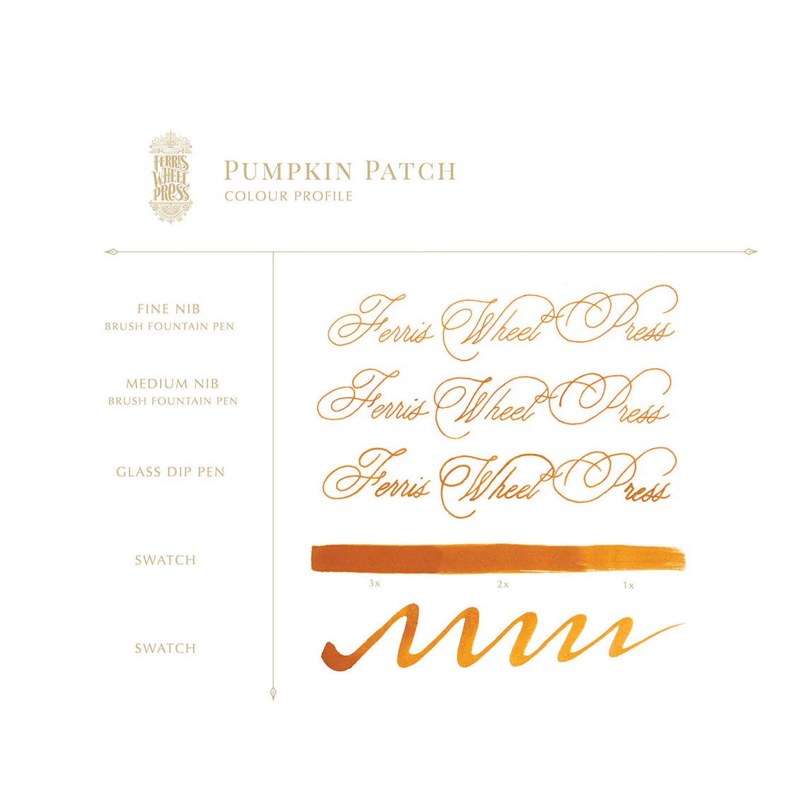 Ferris Wheel Press Fountain Pen Ink - Pumpkin Patch - The Ink Shoppe Philippines