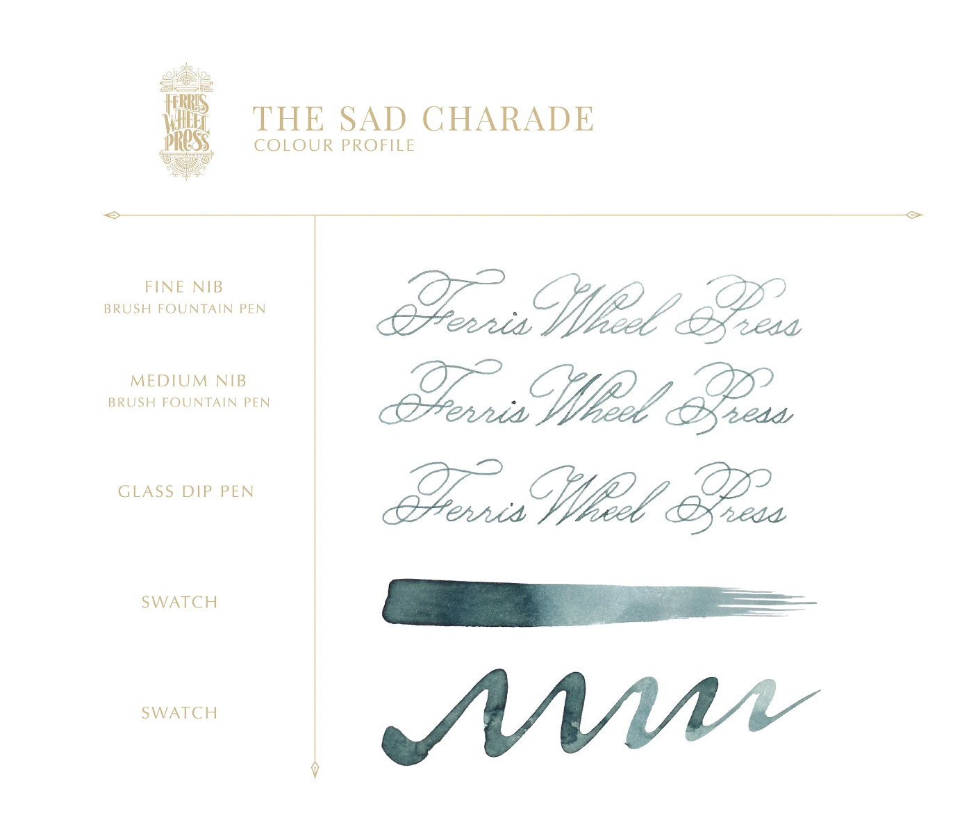 Ferris Wheel Press Fountain Pen Ink - The Sad Charade - The Ink Shoppe Philippines