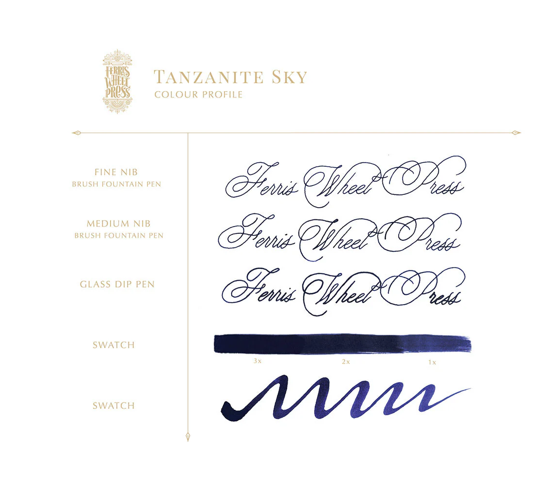 Ferris Wheel Press Fountain Pen Ink - Tanzanite Sky - The Ink Shoppe Philippines