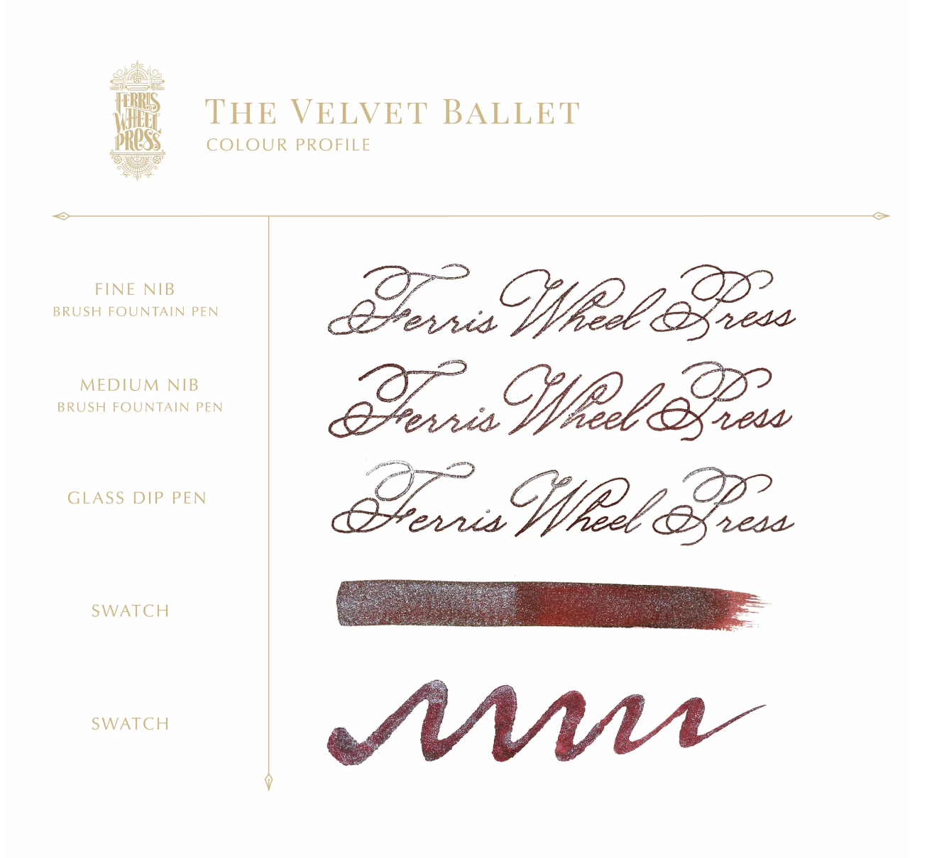 Ferris Wheel Press Fountain Pen Ink - The Velvet Ballet - The Ink Shoppe Philippines