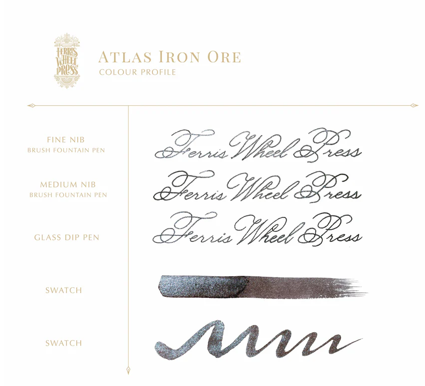 Ferris Wheel Press x Atlas Stationers Fountain Pen Ink - Atlas Iron Ore