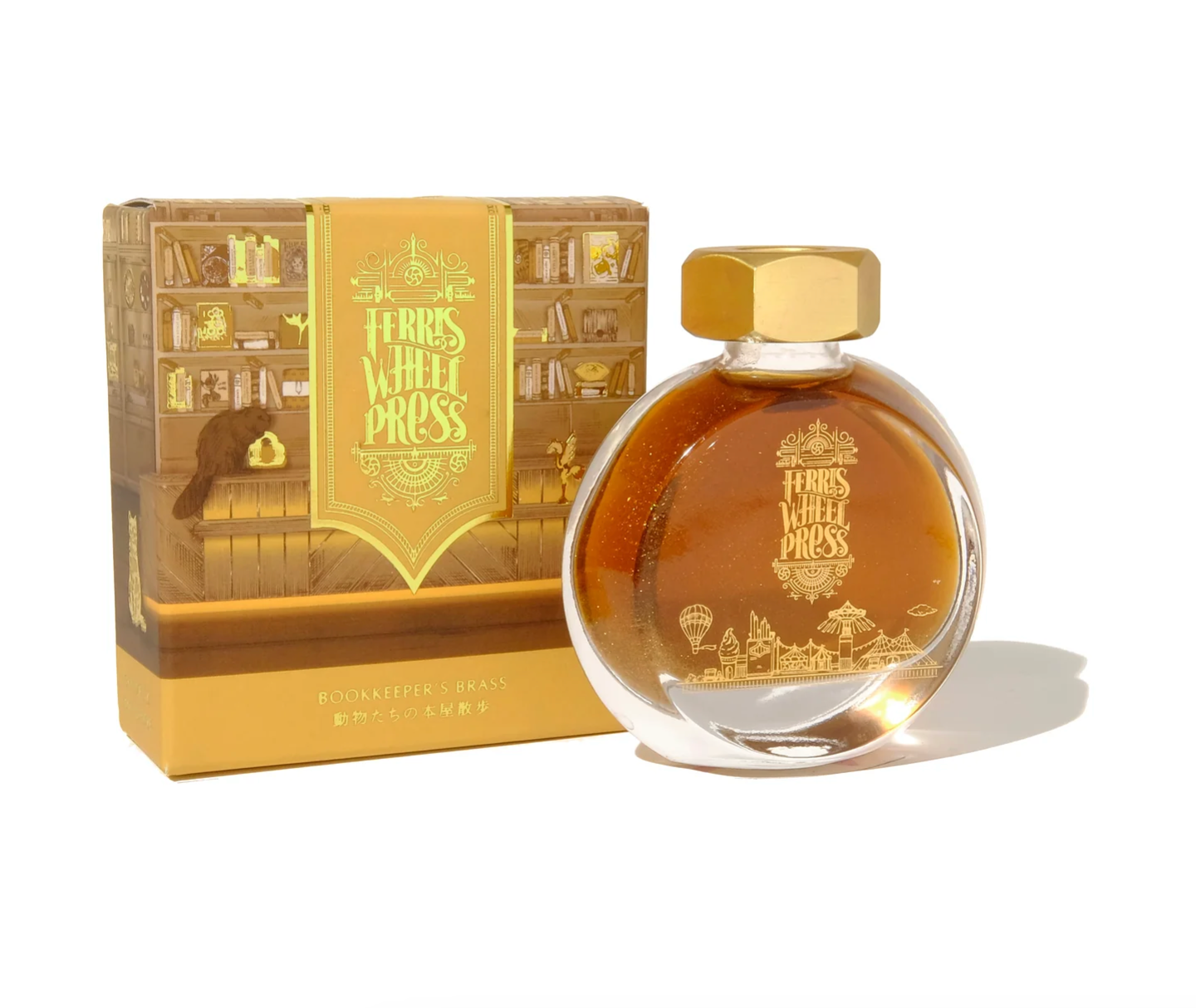 Ferris Wheel Press x Ginza Tsutaya Books Fountain Pen Ink - Bookkeeper's Brass