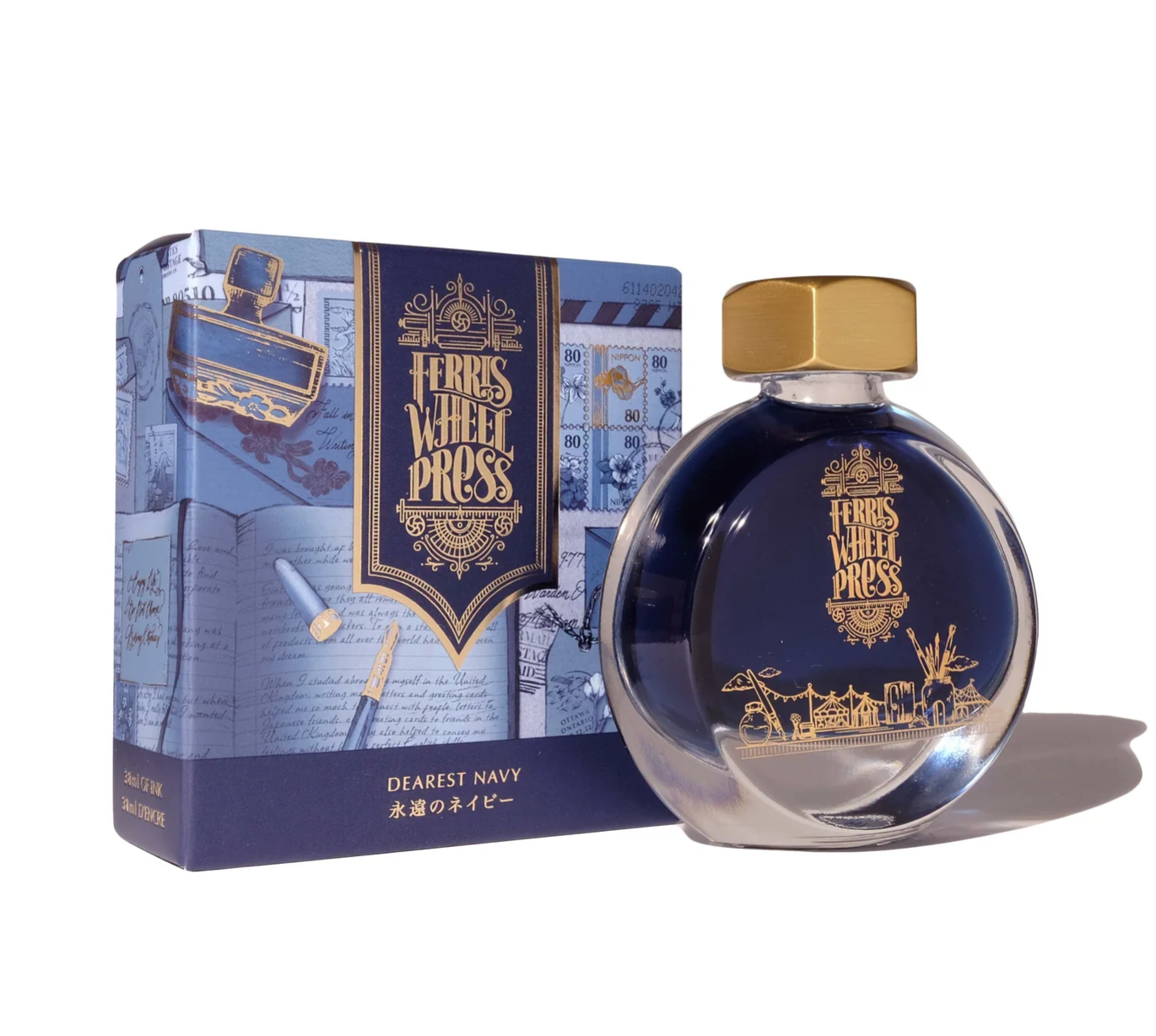 Ferris Wheel Press x Paper Tree Fountain Pen Ink - Dearest Navy