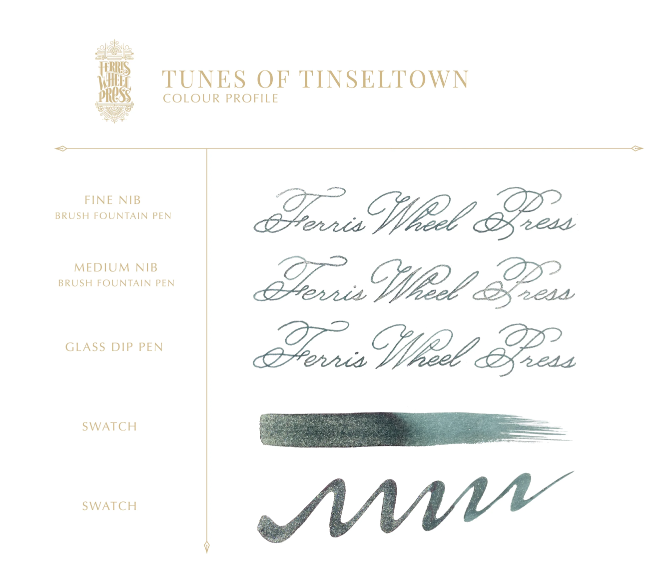 Ferris Wheel Press Fountain Pen Ink - Tunes of Tinseltown