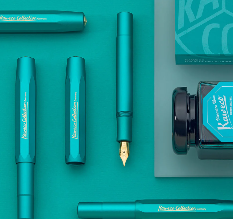 Kaweco Collection AL Sport Limited Edition Fountain Pen - Iguana Blue