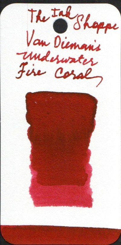 Van Dieman's Underwater Fountain Pen Ink - Fire Coral - The Ink Shoppe Philippines
