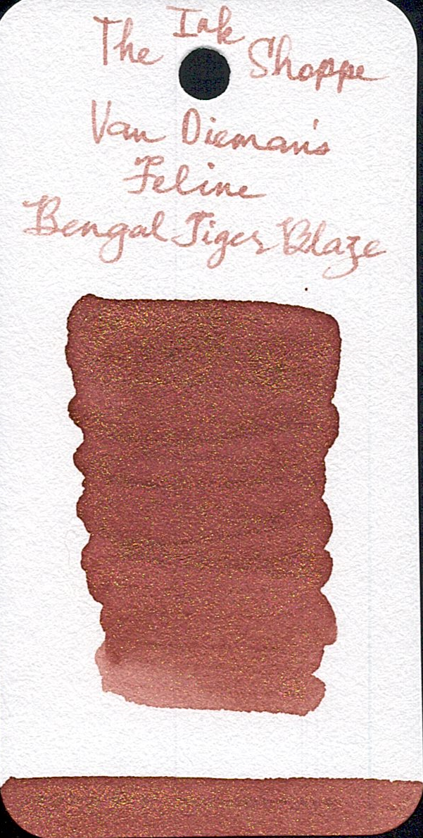 Van Dieman's Feline Fountain Pen Ink - Bengal Tiger Blaze