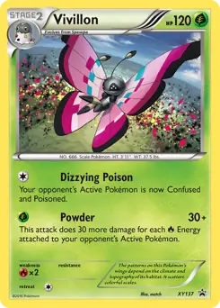 Pokémon TCG Vivillon XY137 Holo XY Black Star Promo