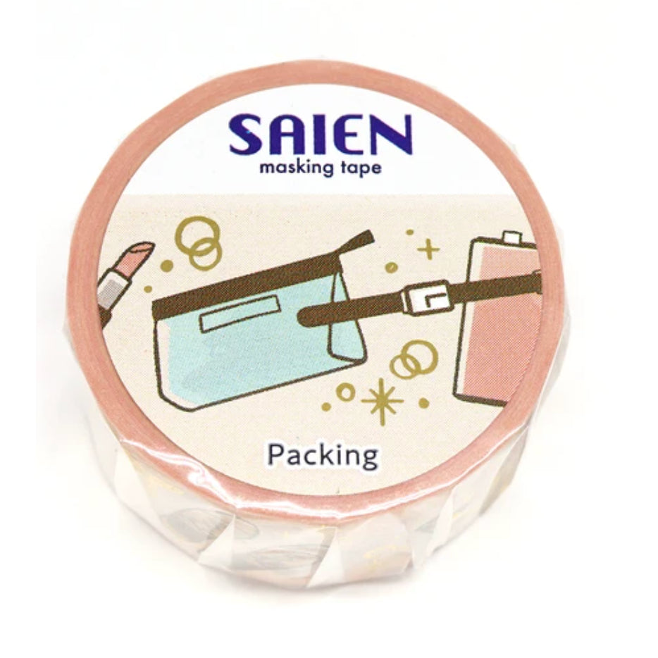 Saien Washi Tape 20mm w/ Gold Foil FULL ROLL