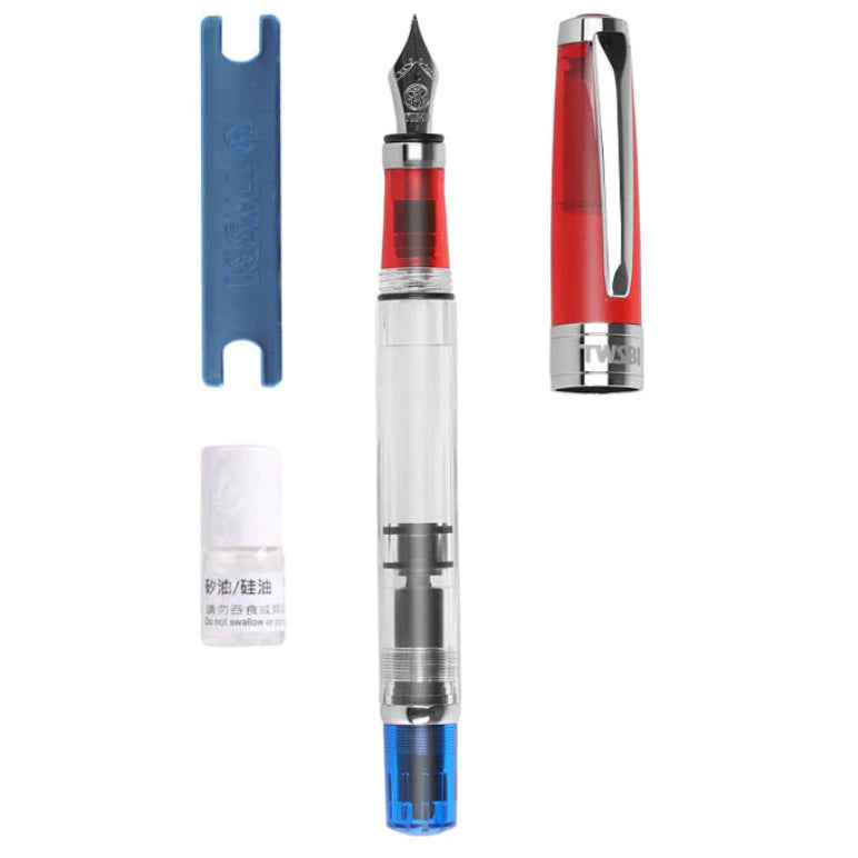TWSBI Diamond 580 Red Blue Transparent (RBT) 100th Anniversary of Republic of China Fountain Pen