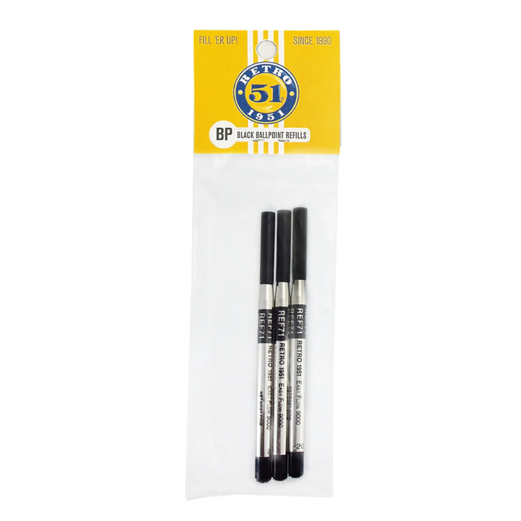 Retro 1951 Black Easy Flow 9000 Balllpoint Refill