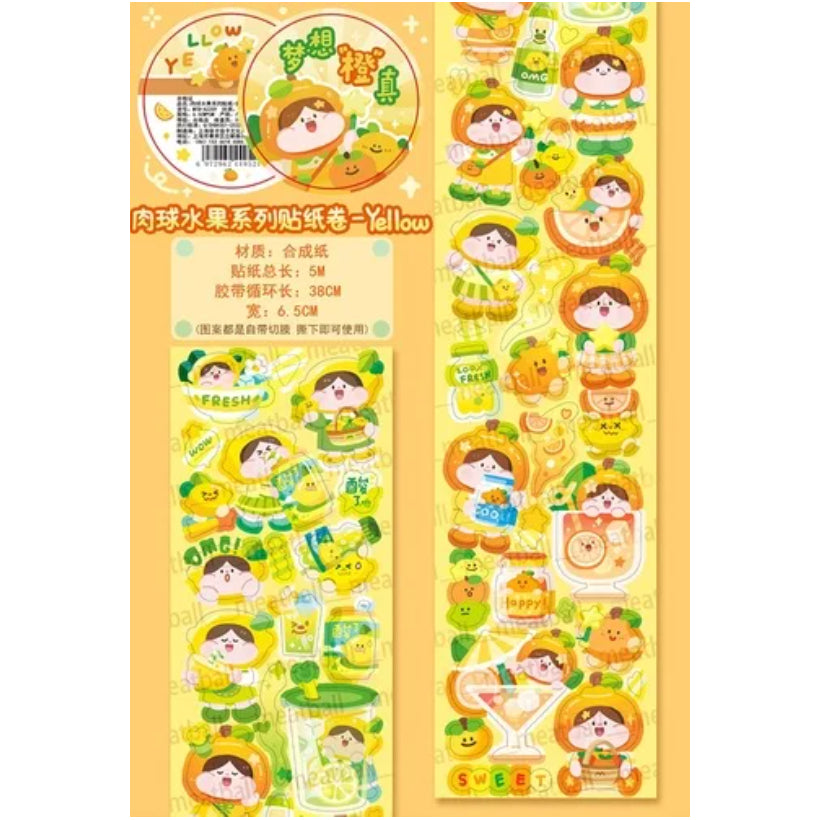 Meatball Stickers Sampler Cut Size 1 Loop